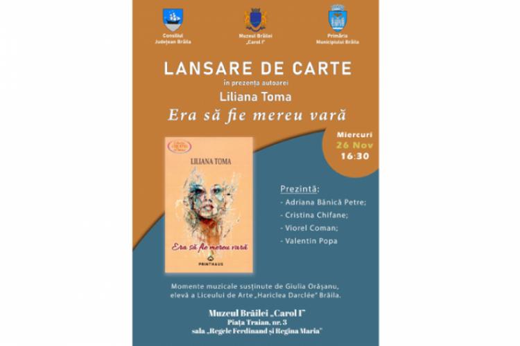 Scriitoarea Liliana Toma își lansează romanul „Era să fie mereu vară” featured image