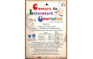 Start înscrieri la ediția a X-a a Concursului Național de Literatură Umoristică de la Brăila