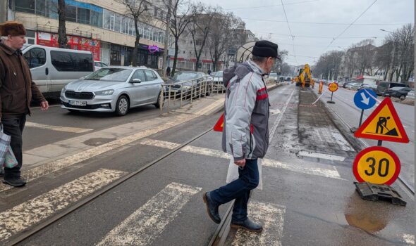 Bulevardul Dorobanților a intrat în reparații