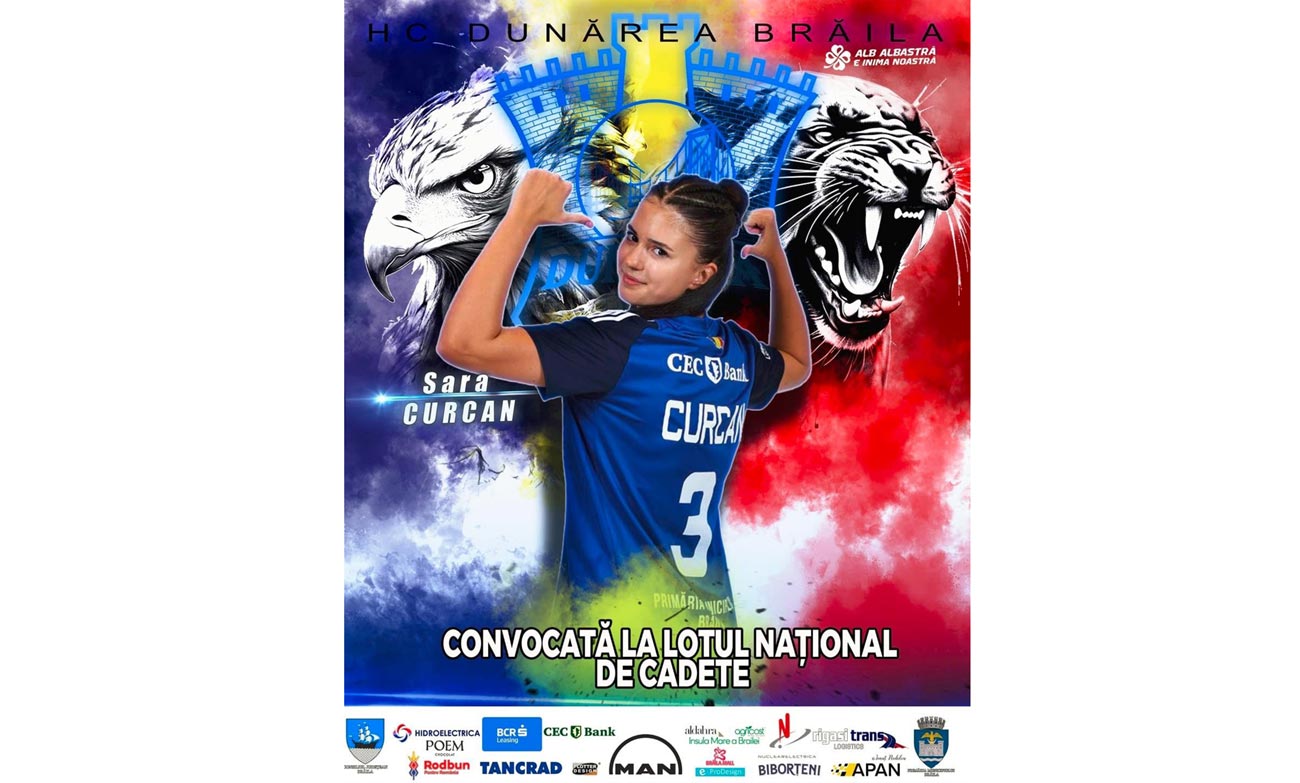 Sara Curcan, de la HC Dunărea, în lotul României de junioare II la Jocurile Mediteraneene
