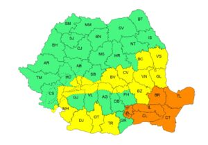 CODUL PORTOCALIU de ninsori și viscol se prelungește până la ora 23.00