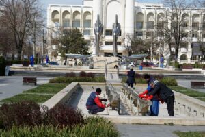 Fântânile arteziene de pe Esplanadă nu se mai curăță cu sare de lămâie