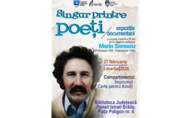 „Singur printre poeți”. Expoziție de carte dedicată scriitorului Marin Sorescu