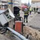 Grav accident de circulație în municipiu cu trei autoturisme implicate