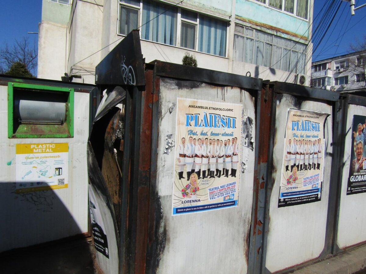 Vandalizarea și incendierea containerelor de gunoi, ”sportul” preferat al unor brăileni