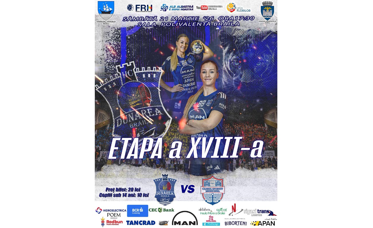 HC Dunărea joacă sâmbătă cu ocupanta ultimului loc din Liga Florilor, CSM Galați