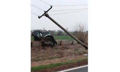 Șoferul mașinii care a lovit un stâlp în zona localității Albina s-a prezentat la Poliție