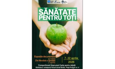 „Sănătate pentru toți”. Expoziție documentară la Biblioteca Județeană