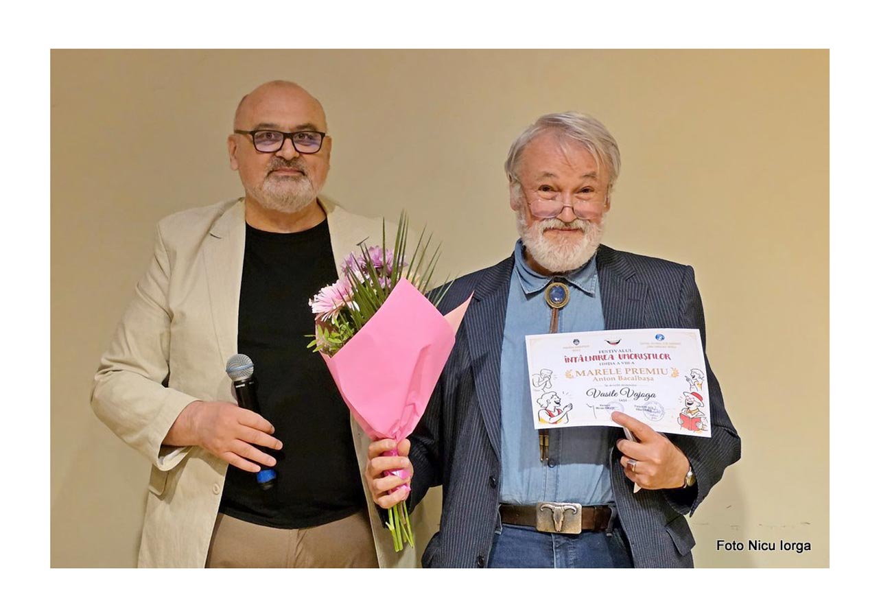 Vasile Vajoga, din Iași, laureatul Marelui Premiu „Anton Bacalbașa” al Festivalului-Concurs „Întâlnirea umoriștilor”