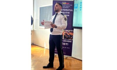 Experința unui om în uniformă! Un absolvent al Colegului Economic Brăila, devenit polițist, le-a vorbit liceenilor despre profesia sa