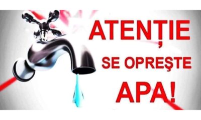 11 ore fără apă potabilă. Se oprește apa în trei localități din județ