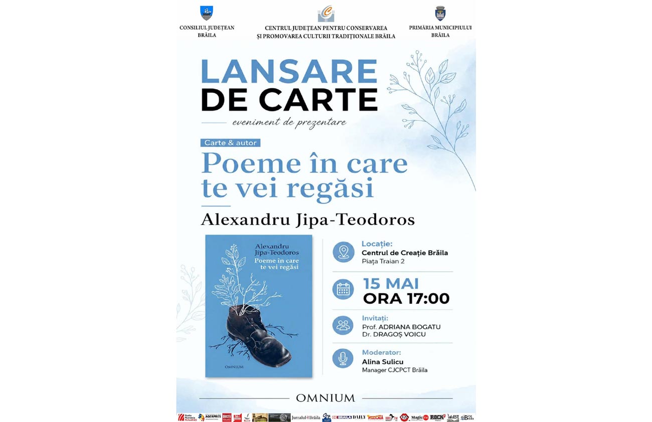 Lansare de carte: „Poeme în care te vei regăsi”, noul volum semnat de Alexandru Jipa-Teodoros