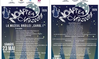 Noaptea Muzeelor la Brăila, șapte ore de spectacole, expoziții și bună dispoziție. Programul complet