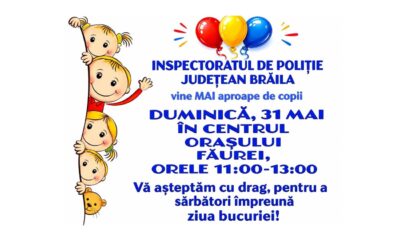 «MAI aproape de copii». Eveniment dedicat copiilor și familiilor, în orașul Făurei