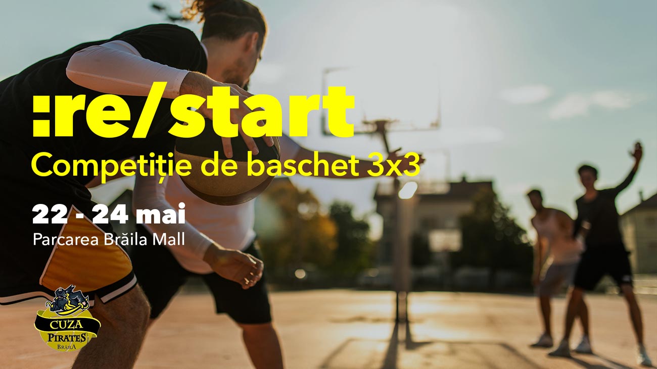 Sport și distracție la Brăila Mall: turneu de baschet 3x3 cu echipe din patru orașe