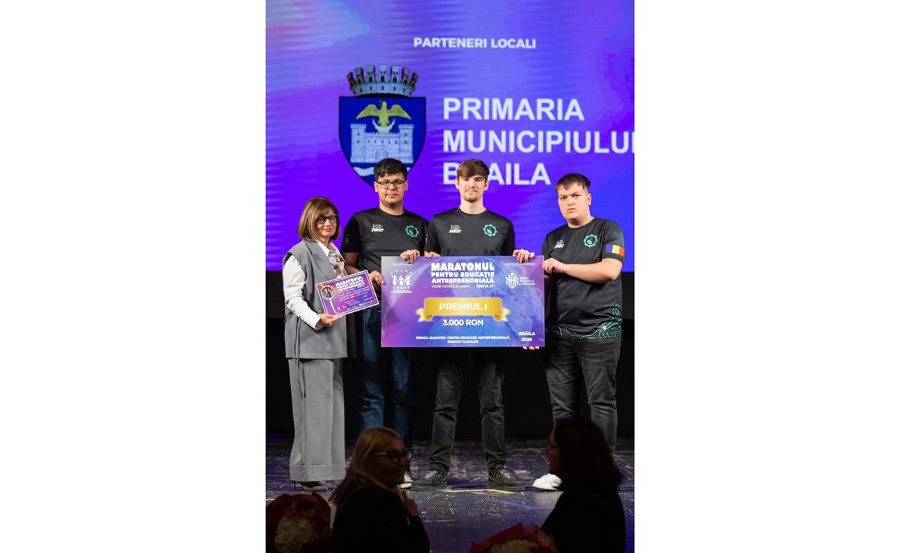 Echipa Leaf Logistics de la Liceul Teoretic “Panait Cerna”, locul I la Maratonul pentru Educație Antreprenorială, faza județeană
