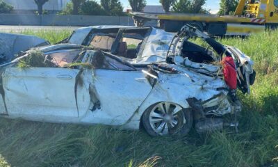 Accident mortal în Brăila. Un tânăr de 19 ani a murit și altul este în stare gravă după ce s-au răsturnat cu mașina
