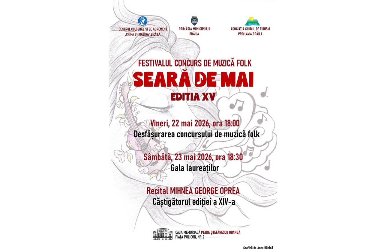 Start înscrieri pentru Festivalul-Concurs de Muzică Folk „Seară de Mai”