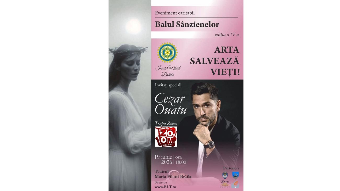 Eveniment caritabil: Balul Sânzienelor la Teatrul „Maria Filotti”