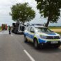 O mașină de gunoi s-a răsturnat, lângă comuna Siliștea