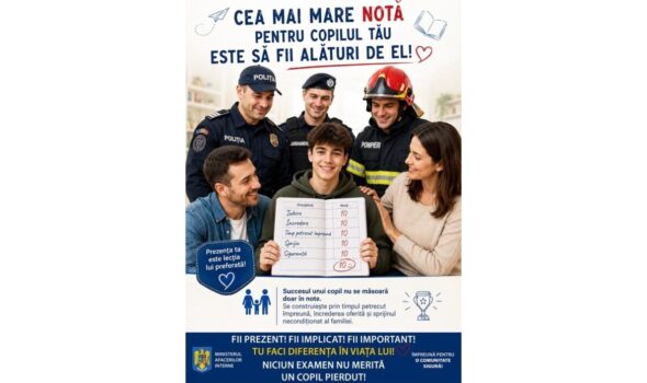 ”Niciun examen nu merită un copil pierdut!” Polițiștii brăileni acționează pentru promovarea unui climat de susținere, dialog și încredere între părinți și copii