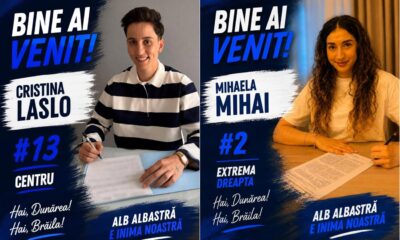 Cristina Laslo și Mihaela Mihai se alătură proiectului clubului HC Dunărea