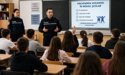 Prevenirea violenței în mediul școlar. Polițiștii au discutat cu elevii din Viziru și Lanurile