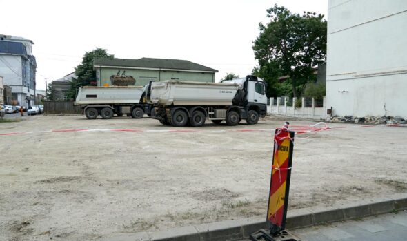 Au început lucrările de amenajare a Parcării Poliției