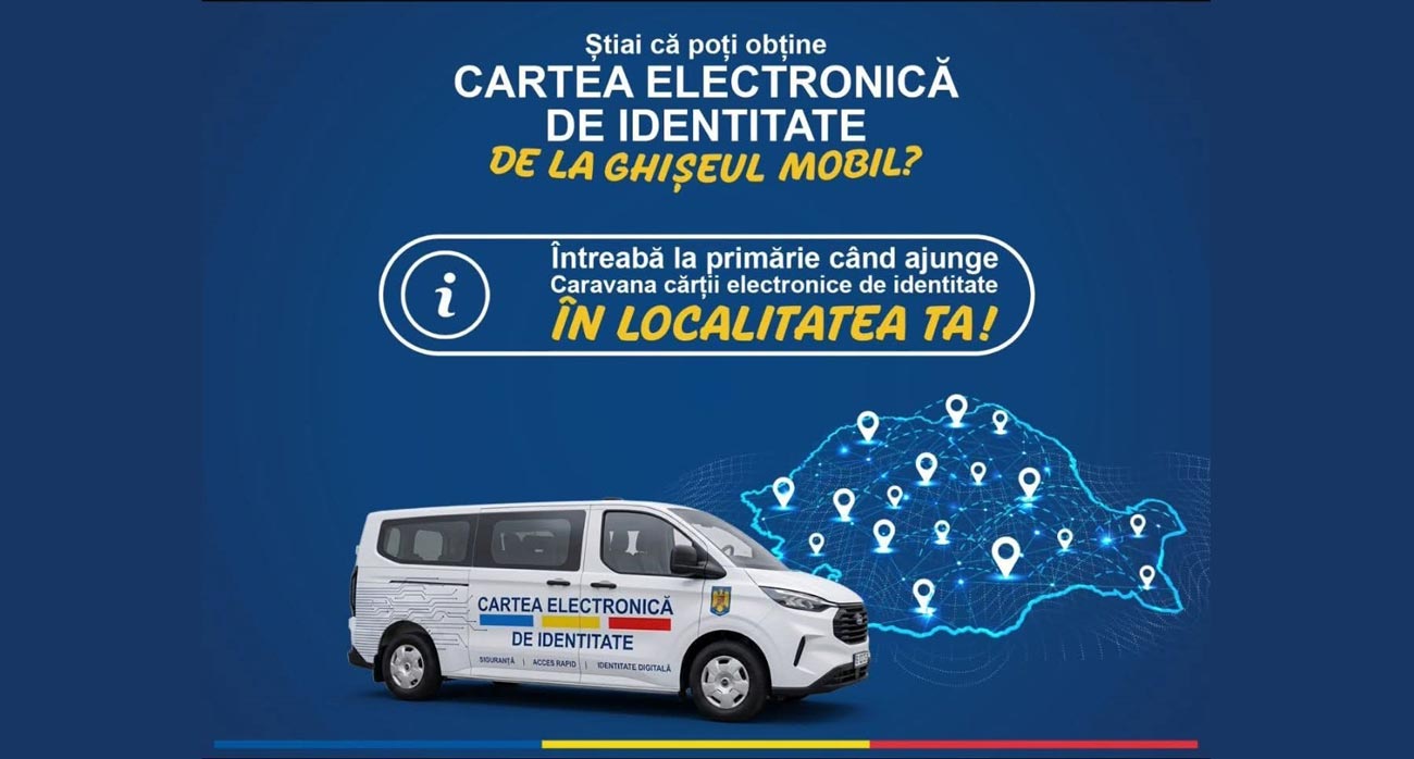 Caravana pentru eliberarea Cărții Electronice de Identitate ajunge la Unirea