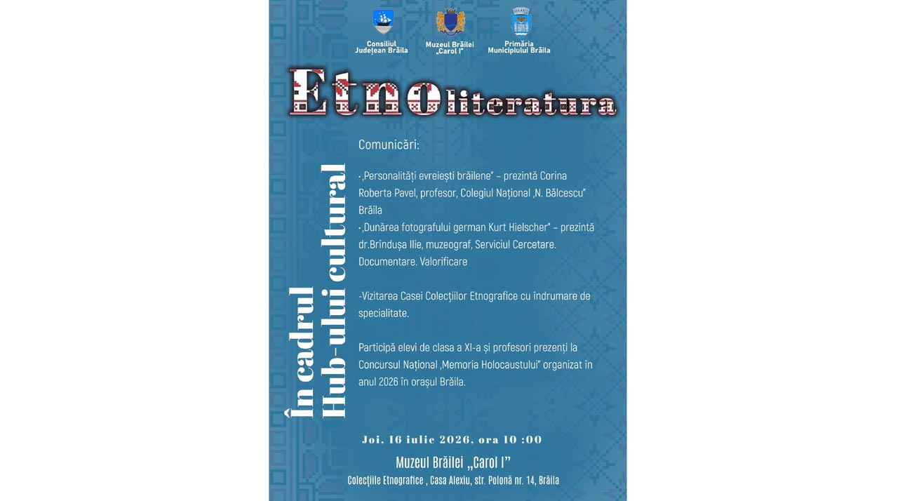 Despre istoria Brăilei, la Casa Colecțiilor Etnografice