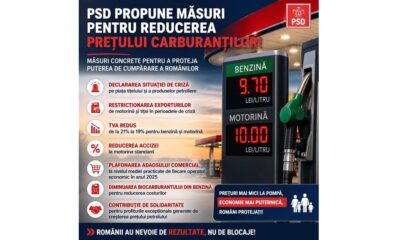 PSD propune: reducerea TVA la carburanți, reducerea accizei la motorină și plafonarea adaosului comercial