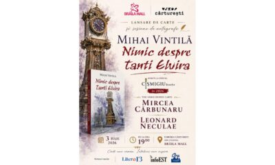 „Nimic nou despre Tanti Elvira”. Lansare de carte la Cărturești - Brăila Mall