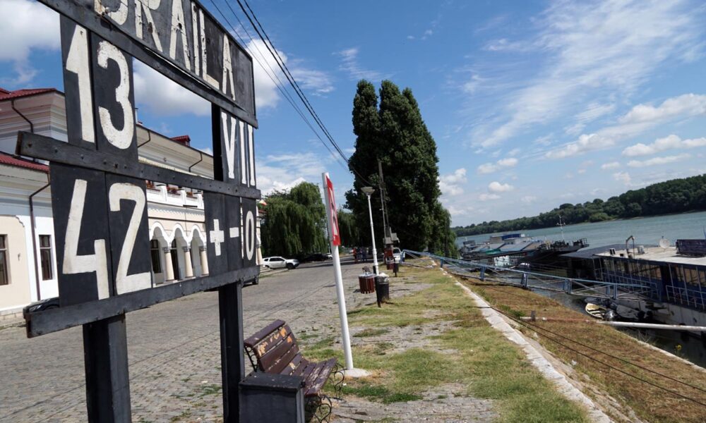 Dunărea a scăzut foarte mult