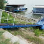 GALERIE FOTO Dunărea, în scădere abruptă și pe sectorul brăilean