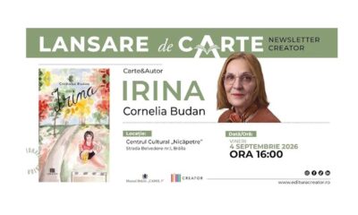 Romanul „Irina”, de Cornelia Budan, lansat la Centrul Cultural Nicăpetre