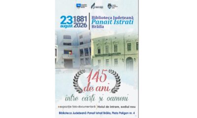 „145 de ani printre cărți și oameni”. Expoziție documentară la Biblioteca Județeană