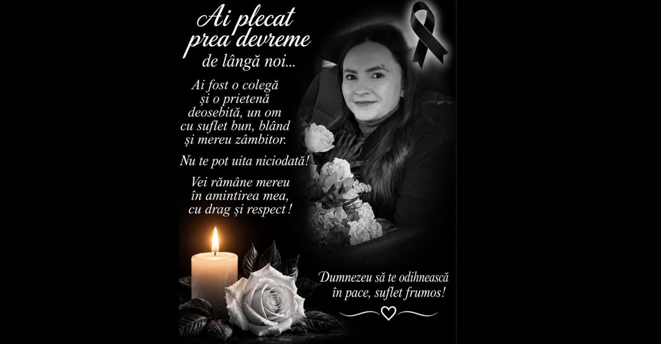 Oana, tânăra de 32 de ani care a murit în accidentul de la Râmnicelu. A fost lovită de o mașină ajunsă pe contrasens