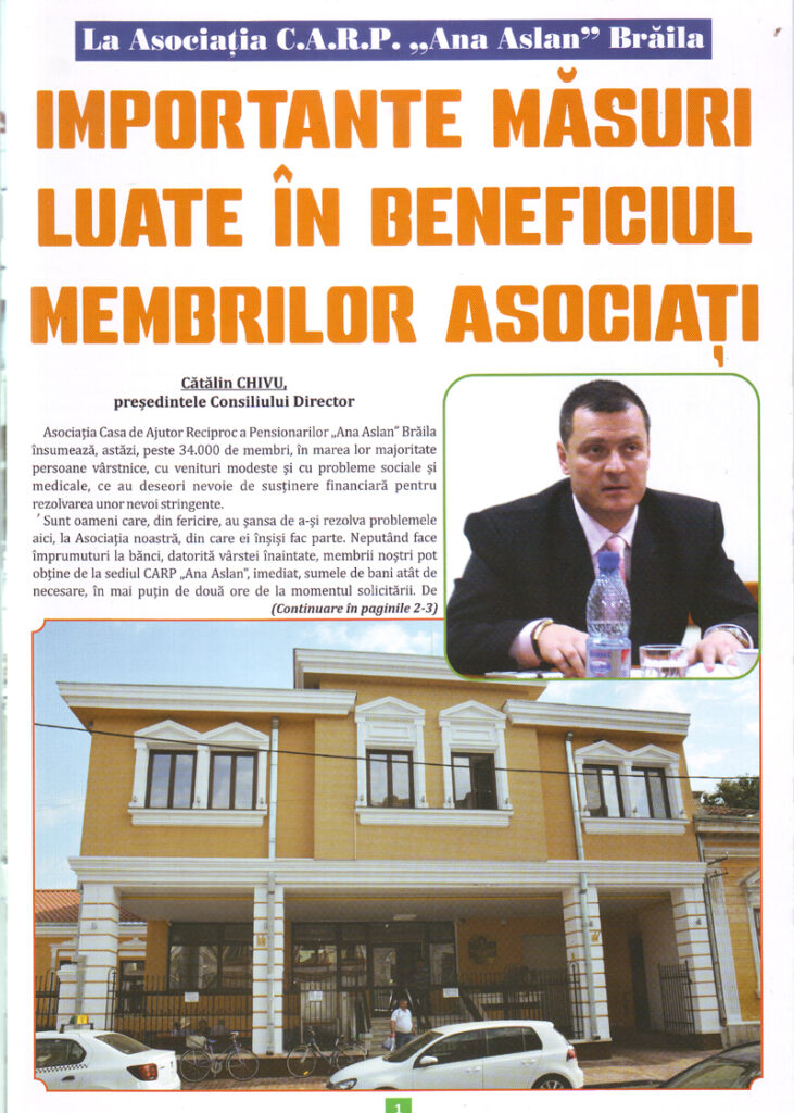Vătaful Chivu și banii pensionarilor de la CARP ”Ana Aslan”