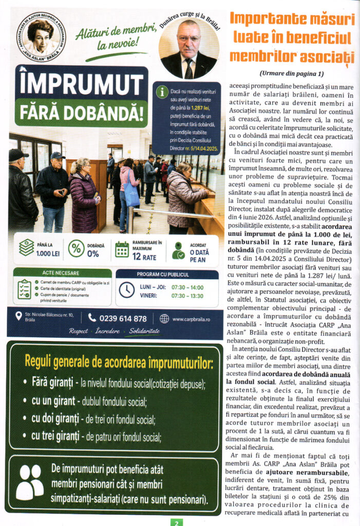 Vătaful Chivu și banii pensionarilor de la CARP ”Ana Aslan”