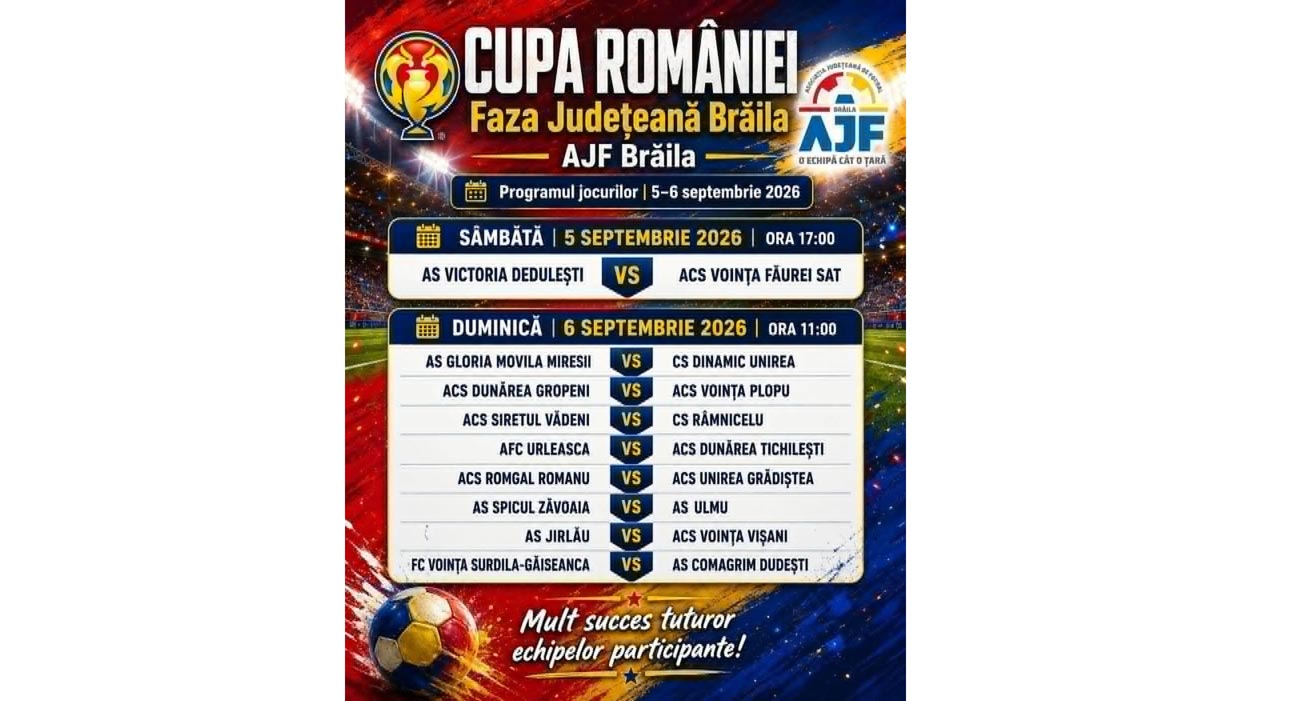 Cupa României, faza județeană - primul test oficial pentru echipele din Liga a V-a