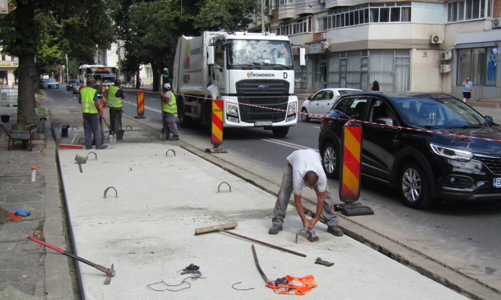Lucrare în premieră: plăci din beton în staţia de la Telefoane