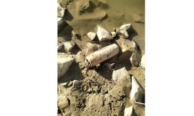 Proiectil neexplodat, găsit în albia râului Buzău