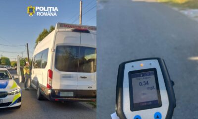 Elevi în pericol! Șoferul unui microbuz școlar a fost depistat sub influența alcoolului