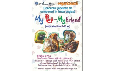 Înscrieri la concursul județean de compuneri în limba engleză „My Pet, My Friend”