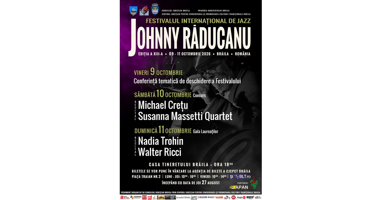 Nume mari ale scenei la Festivalul Internațional de Jazz „Johnny Răducanu”