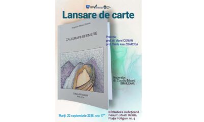 Lansare de carte la Biblioteca Județeană Brăila. Angelica Moscu-Deacu își prezintă noul volum de poezie