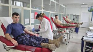Donare de sânge la 60 de ani de la înființarea Batalionului Nave Treceri Fluviale „Danubius”