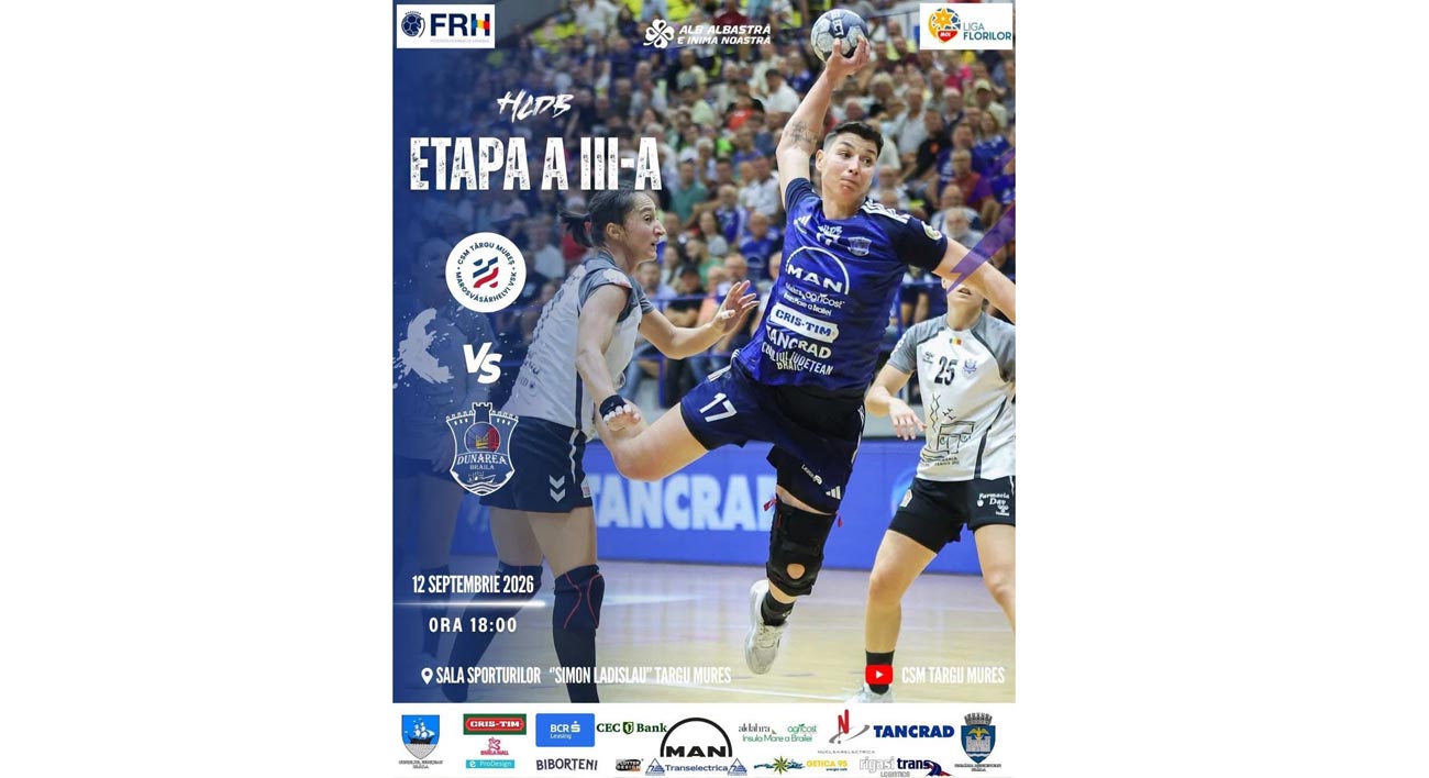 HC Dunărea Brăila vizează al treilea succes stagional în Liga Florilor, pe terenul celor de la CSM Târgu Mureș