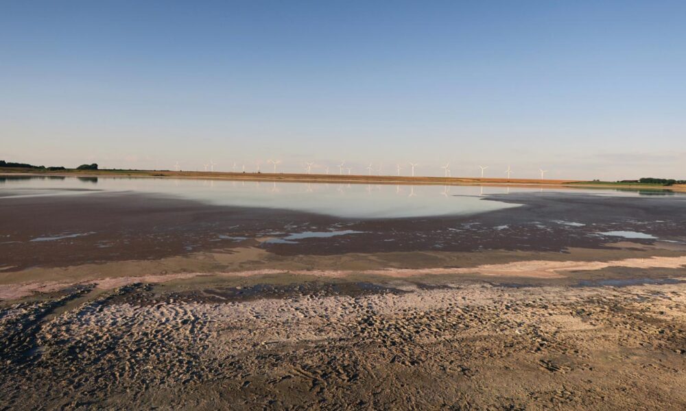 Lacul sărat de la Movila Miresii aproape s-a evaporat