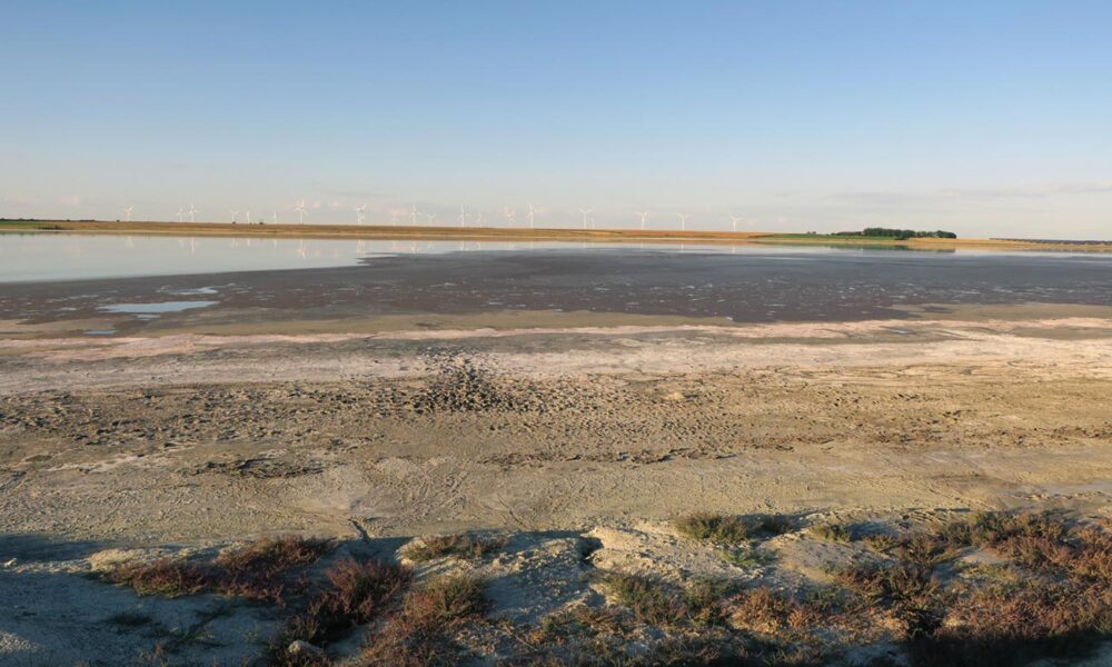 Lacul sărat de la Movila Miresii aproape s-a evaporat